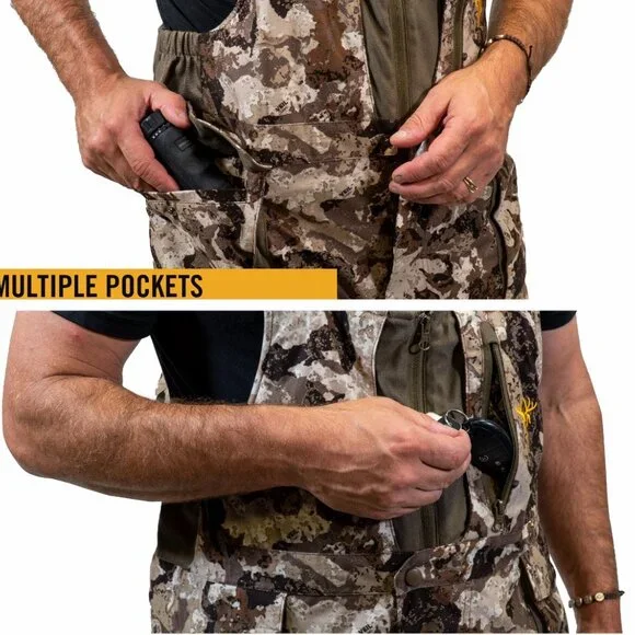 Hot Shot Men’s Elite Insulated Camo Hunting BIB VOTED ONE OF THE TOP 5 OF 2025!! - Picture 4 of 8